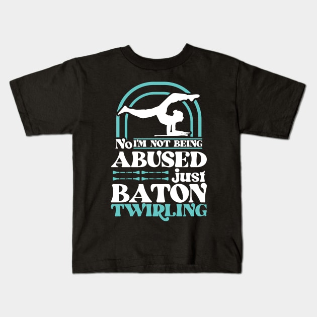 Baton Twirling - Baton Twirler Kids T-Shirt by Peco-Designs